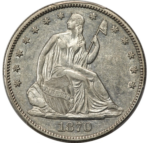1870-CC Liberty Seated Half Dollar
