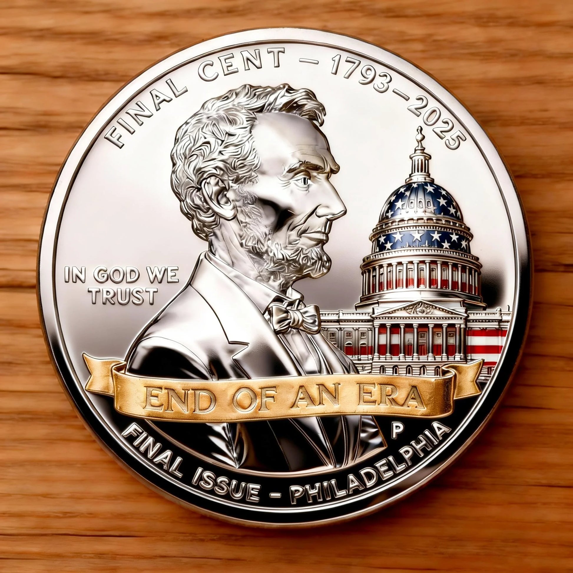 THE FINAL CENT 1793–2025 · END OF AN ERA