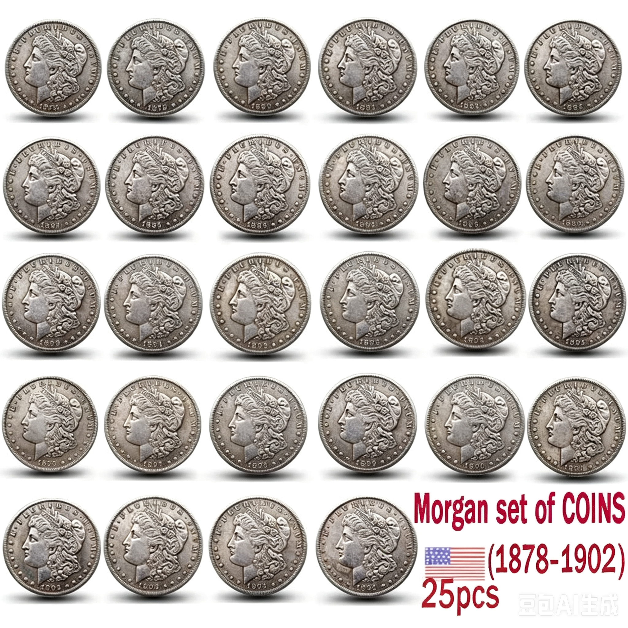 1878-1921 Morgan Silver Dollar 28PC